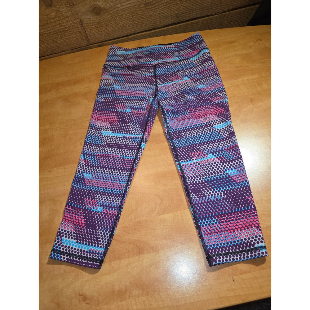 Victoria Secret Geometric Dot Print Cropped Athletic Leggings Womens Size M
